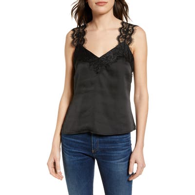 Chelsea28 Lace Trim Camisole, Black