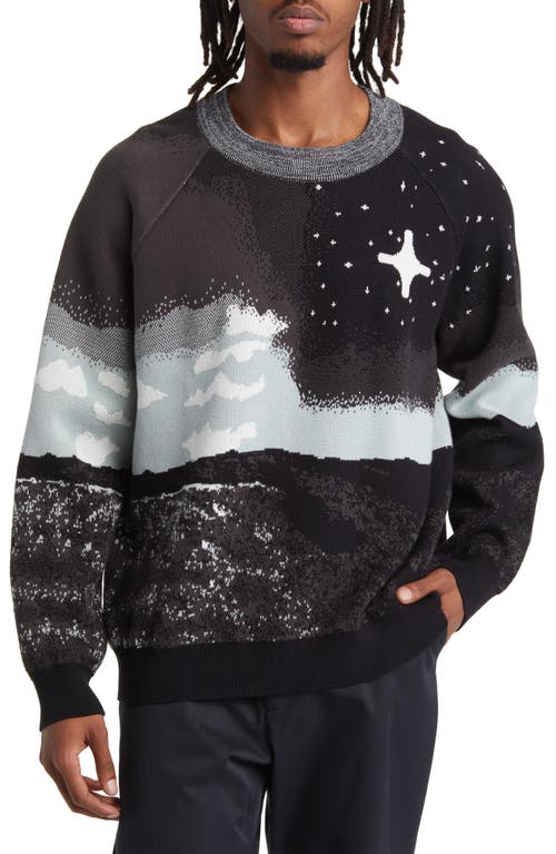 Day & Night Cotton Crewneck Sweater in Black