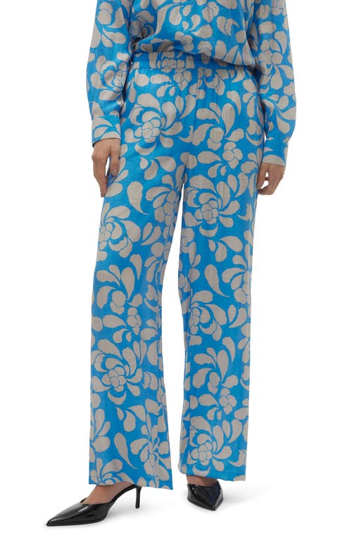 Gaja Print Wide Leg Pants in Ibiza Blue