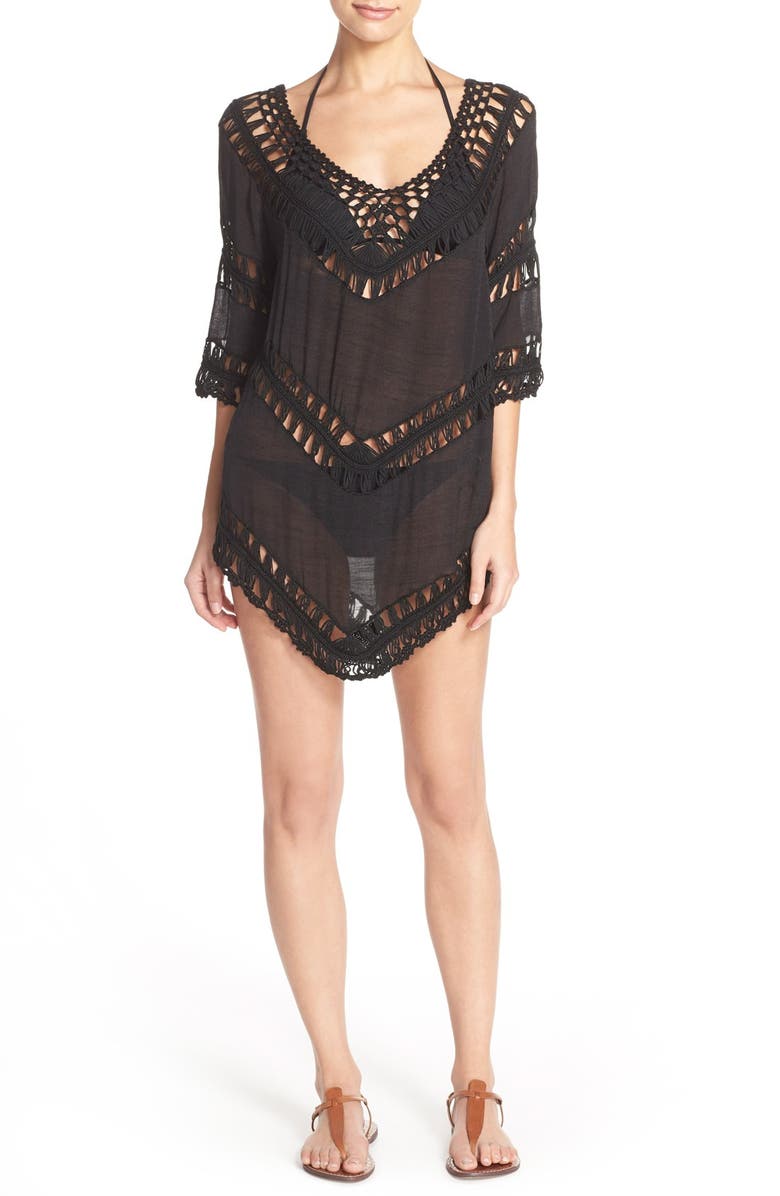 Elan Crochet Tunic CoverUp Nordstrom