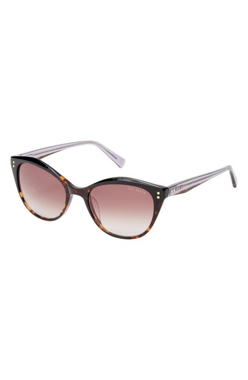 Ted Baker London 54mm Polarized Cat Eye Sunglasses In Tortoise