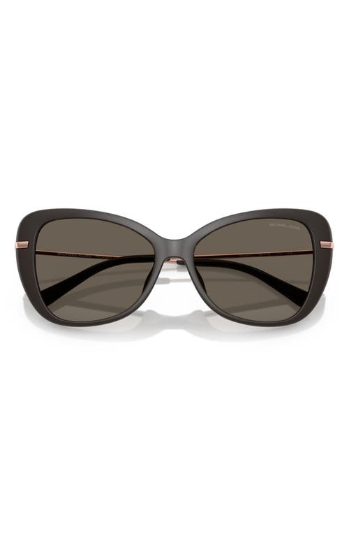 Shop Michael Kors 56mm Butterfly Sunglasses In Grey