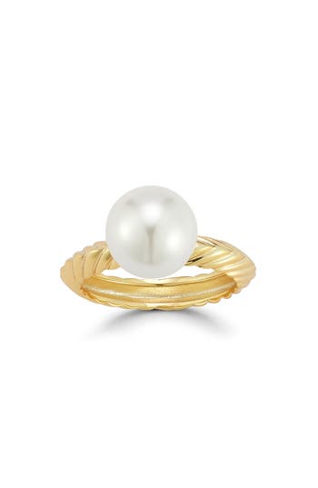 Sphera Milano 10mm Cultured Pearl Ring In Gold