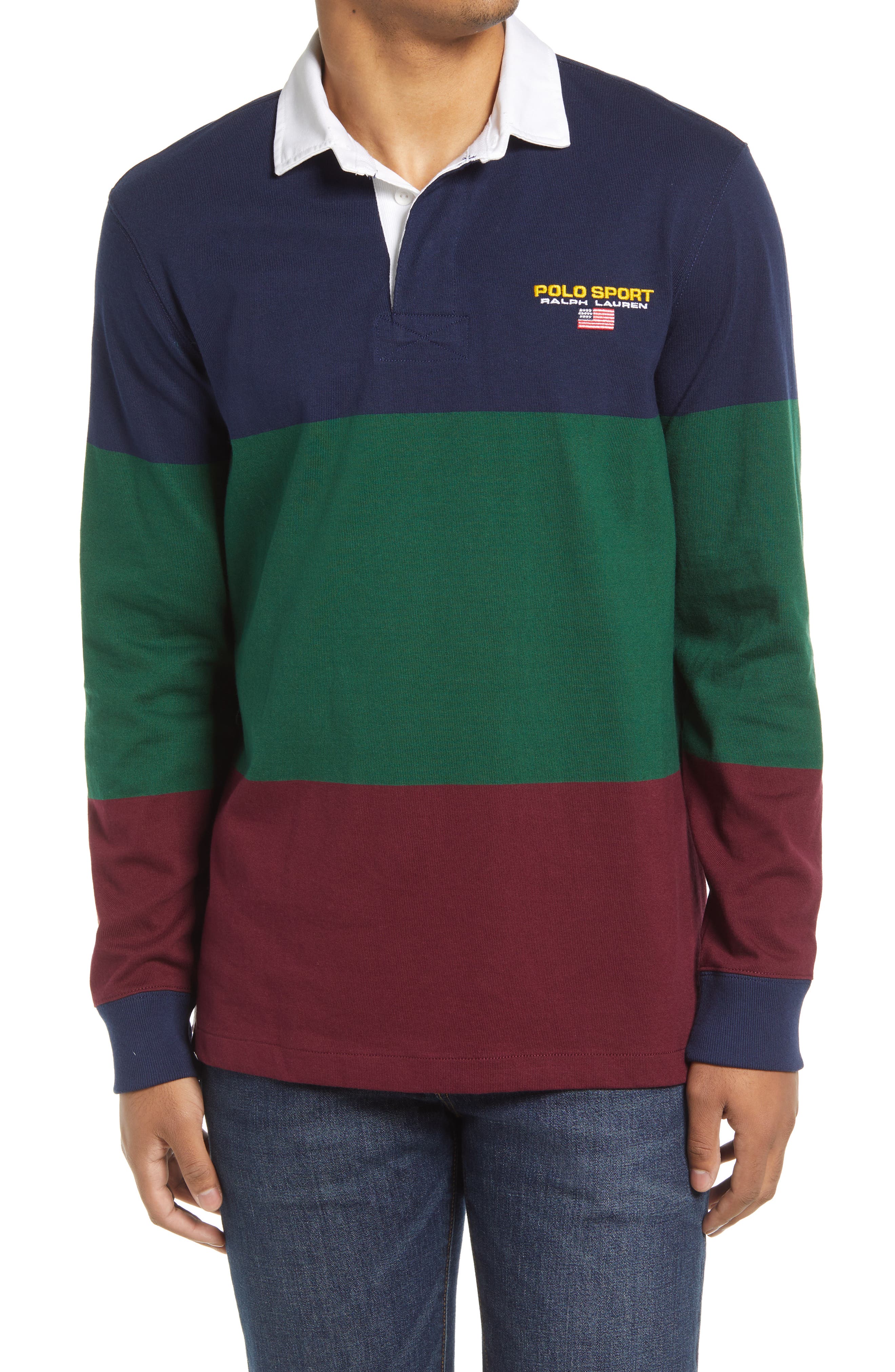 ralph lauren grey long sleeve polo shirt