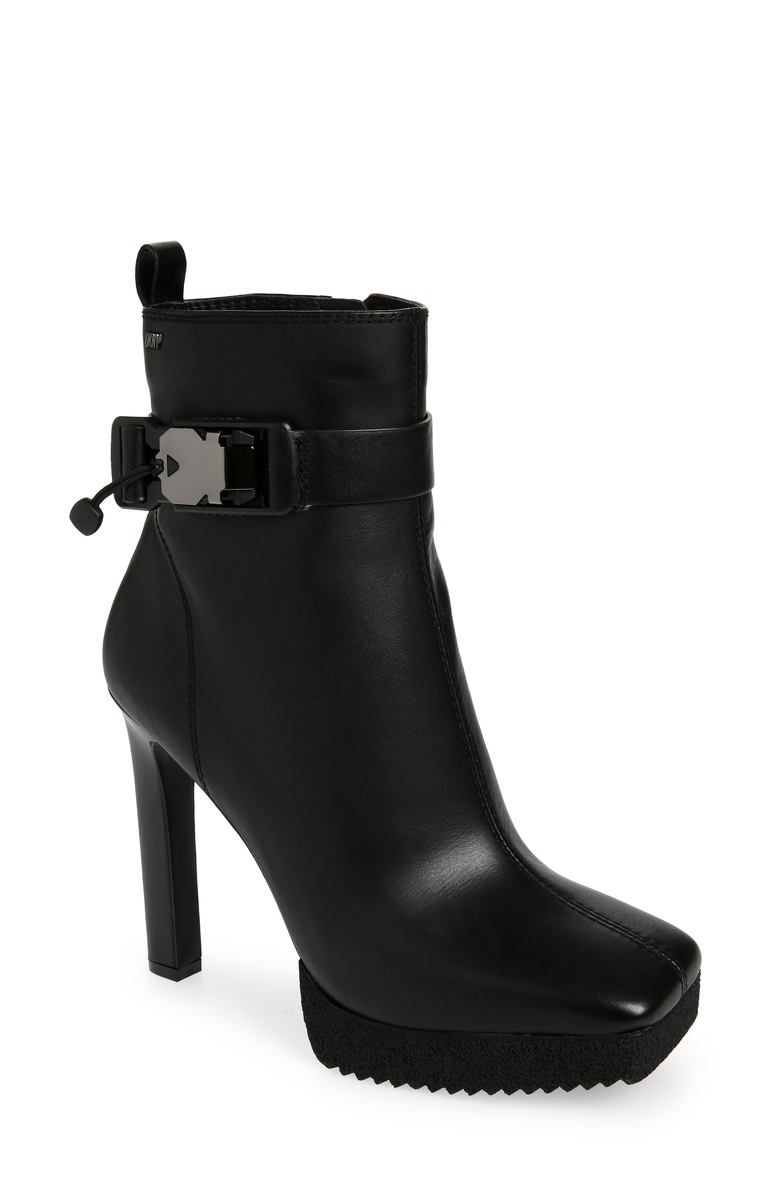 leather booties high heel