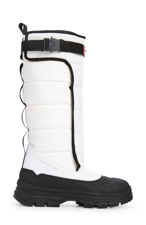 Shop Hunter Intrepid Tall Waterproof Snow Boot In White/black