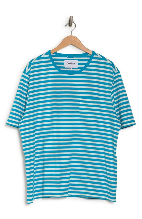 Blue Stripe Organic Cotton T-Shirt