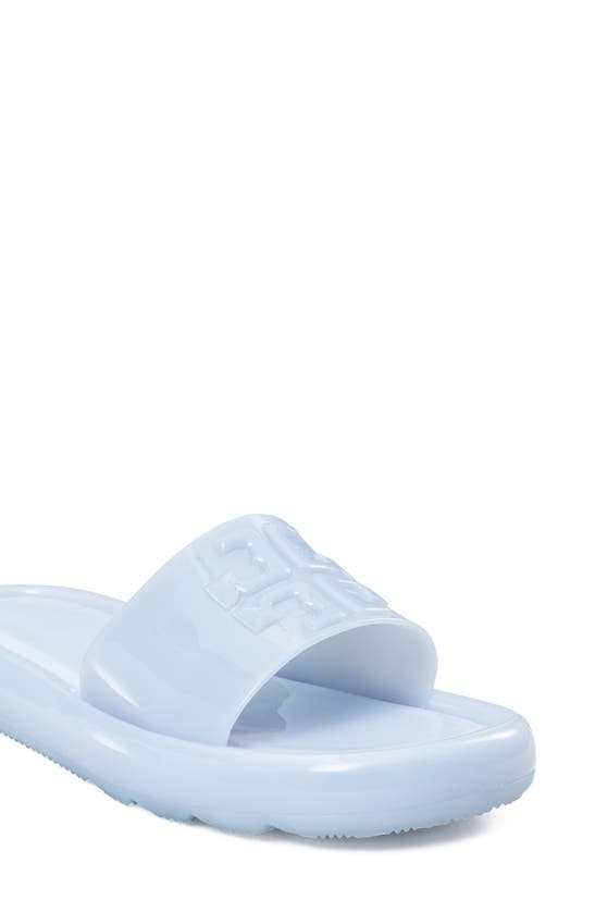 Shop Tory Burch Bubble Jelly Slide Sandal In Dew Blue