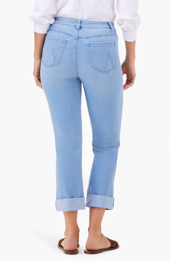 Shop Nic + Zoe Nic+zoe Straight Leg Roll Cuff Jeans In Breeze