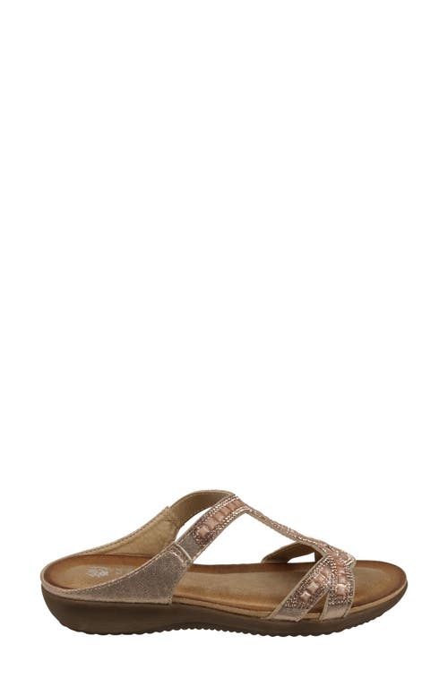 Good Choice New York Alora Embellished Slide Sandal In Rose Gold