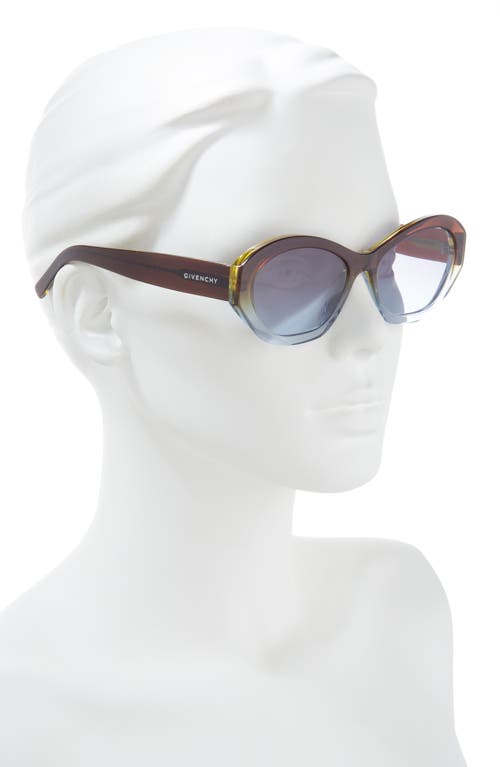 Shop Givenchy Gv Day Cat Eye Sunglasses In Dark Brown/other/brown