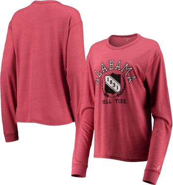 Men's League Collegiate Wear Heather Gray Louisville Cardinals Victory Falls Tri-Blend Long Sleeve T-Shirt