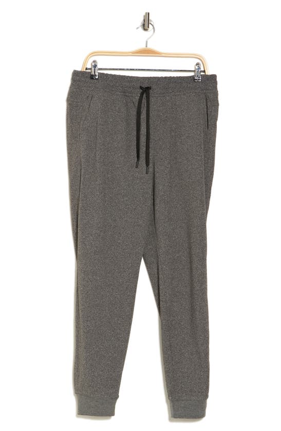 90 Degree By Reflex Brushed Pocket Joggers In Heather Grey