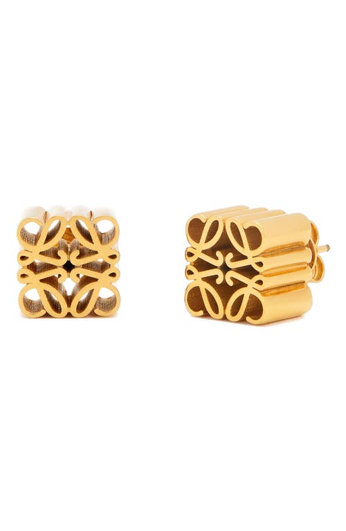 Anagram Stud Earrings in Gold
