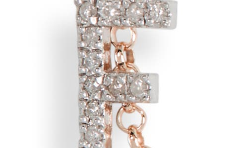 Meshmerise Bezel Diamond Initial Chain Necklace In Rose-f
