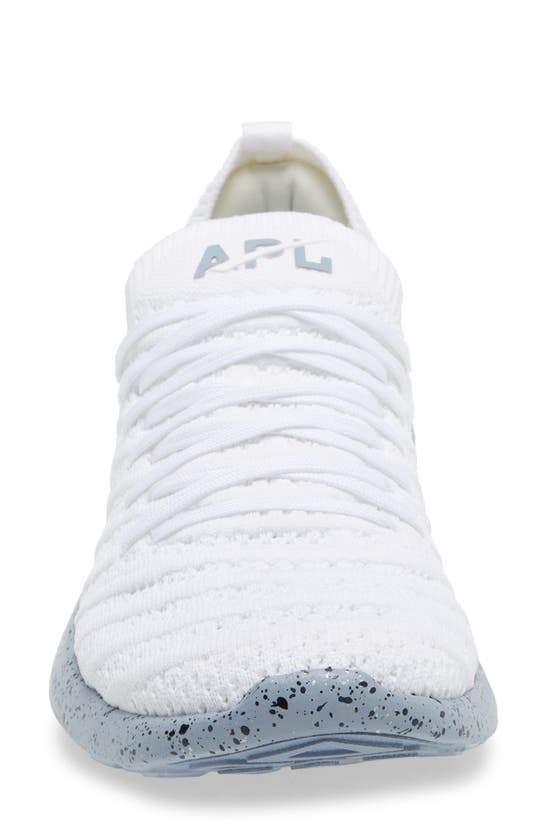Apl Athletic Propulsion Labs Techloom Wave Hybrid Running Shoe In White / Frozen Grey / Speckle