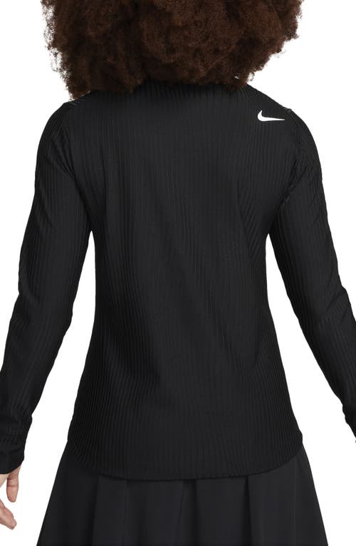 Shop Nike Tour Dri-fit Adv Half Zip Golf Top In Black/white