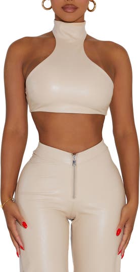 Good Faux Leather Crop Top