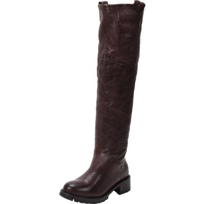 Ross & Snow Elena Weatherproof Genuine Shearling Lined Knee High Boot, Brown