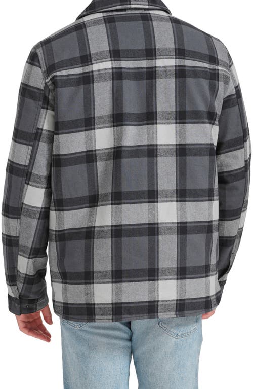 Levi's Quilt Lined Cotton Shacket In Grey/black/white Multi