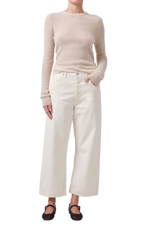 Shop Citizens Of Humanity Alessia Wool & Cashmere Blend Rib Top In Cream