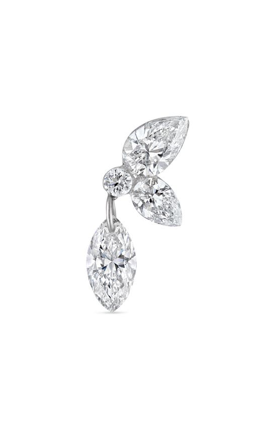 Maria Tash Grand Diamond Echo Single Threaded Stud Earring In White Gold