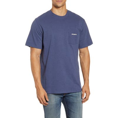 Patagonia Line Ridge Logo Responsibili-Tee Regular Fit T-Shirt, Blue