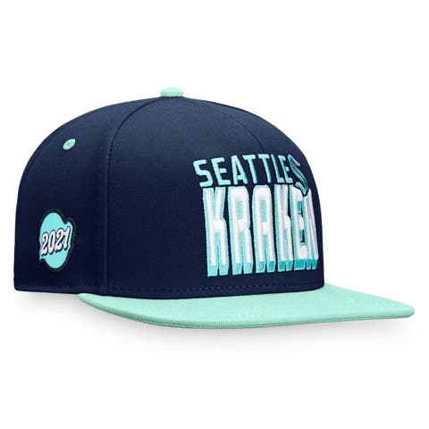 Men's Fanatics Branded Deep Sea Blue Seattle Kraken Secondary Logo Flex Hat