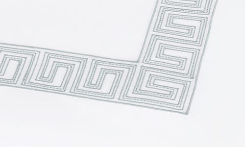 Matouk Ophelia 520 Thread Count Cotton Percale Flat Sheet In Silver