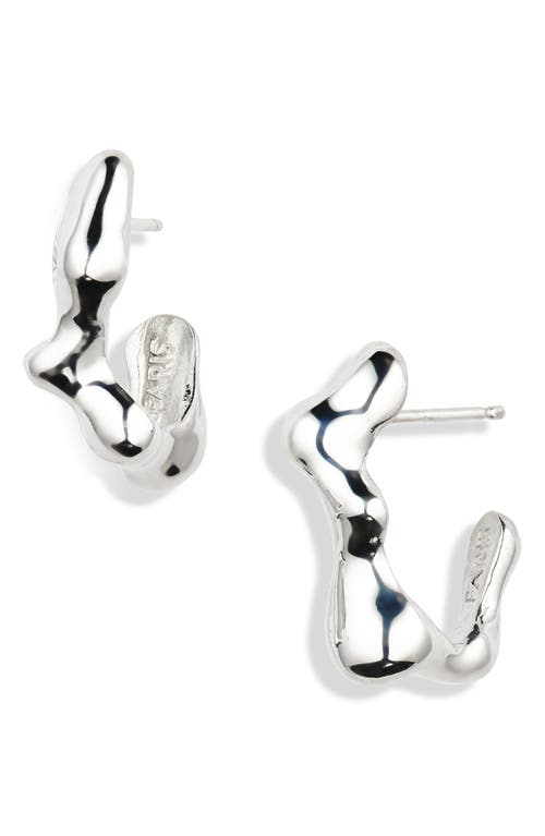 Faris Seep Small Hoop Earrings In Silver