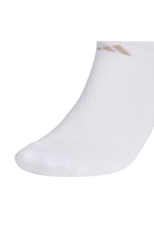 Adidas Originals Adidas 3-pack Aeroready Athletic Cushioned Low Cut Socks In White/wonder Beige/beige