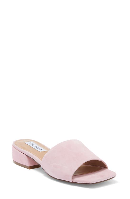 Steve Madden Amir Slide Sandal In Pink Suede