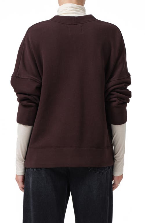 Shop Citizens Of Humanity Ronan V-neck Sweatshirt In Clove