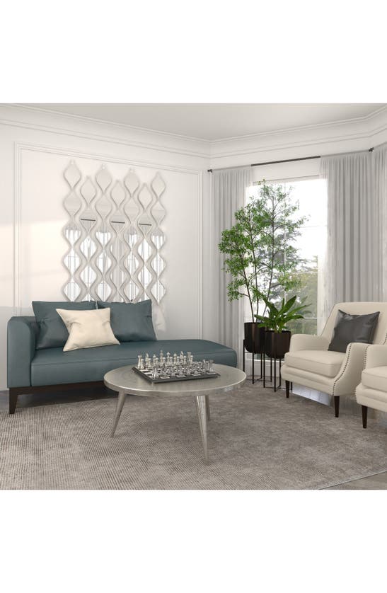 Vivian Lune Home Geometric Slim Wall Mirror In Silver