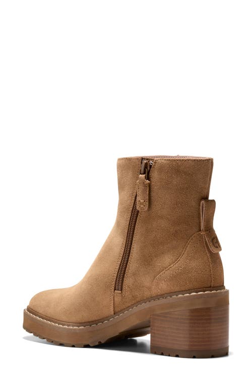 Shop Cole Haan Gillian Waterproof Lug Sole Bootie In Desert Suede