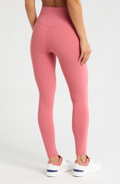 Shop Zella Studio Luxe High Waist 7/8 Leggings In Pink Mauve