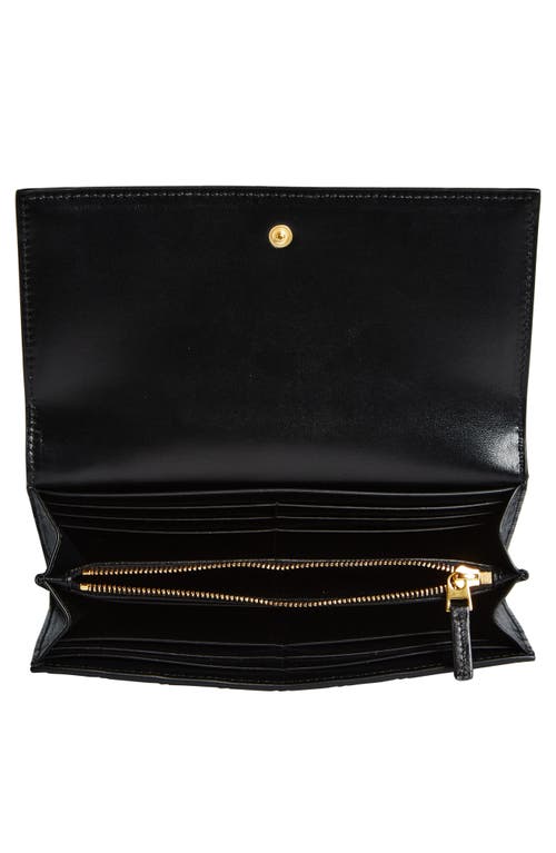 Shop Bottega Veneta Large Intrecciato Leather Continental Wallet In Black/gold