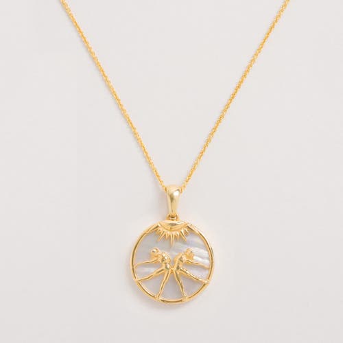 Freya Rose Zodiac Necklace In Gemini