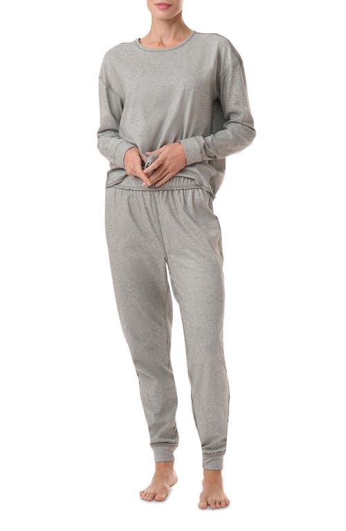 Splendid Reversible Pullover & Joggers Pajamas In Charcoal Heather