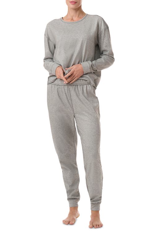 Shop Splendid Reversible Pullover & Joggers Pajamas In Charcoal Heather