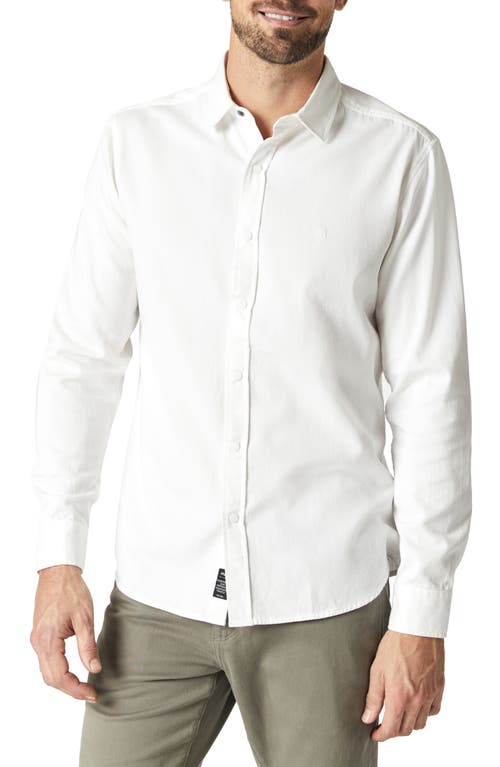 Mavi Jeans Sport Fit Solid Cotton Snap-Up Shirt in White
