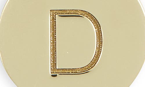 Meshmerise Initial Disc Pendant Necklace In Yellow-d