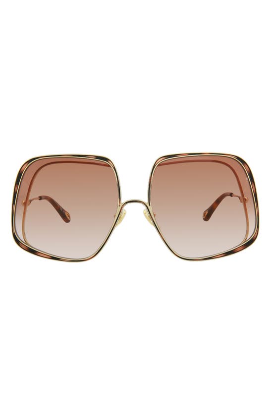 Chloé 62mm discount oversized sunglasses