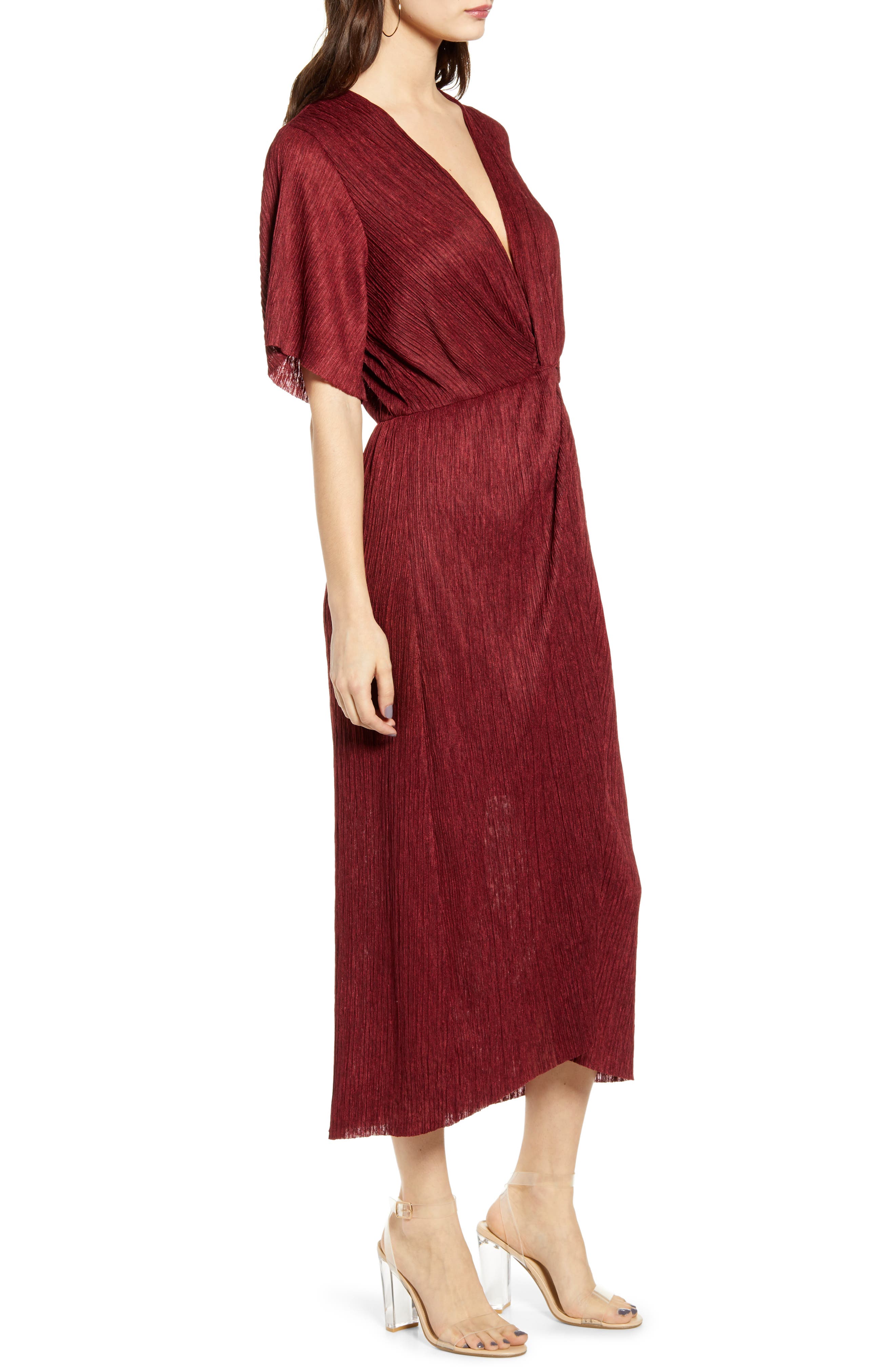 nordstrom dolman plisse midi dress
