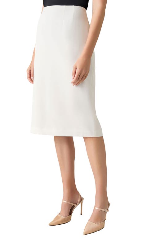Kasper Plus Size Princess Seam Pencil Skirt In Vanilla Ice