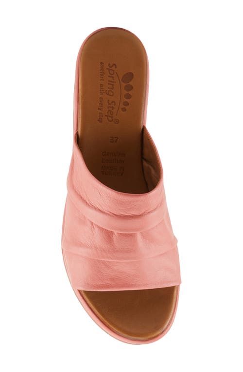 Shop Spring Step Allerton Platform Wedge Slide Sandal In Salmon