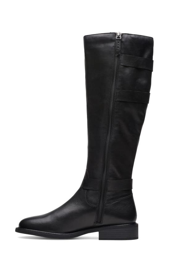 Clarks Cologne Up Knee High Boot In Black Leather