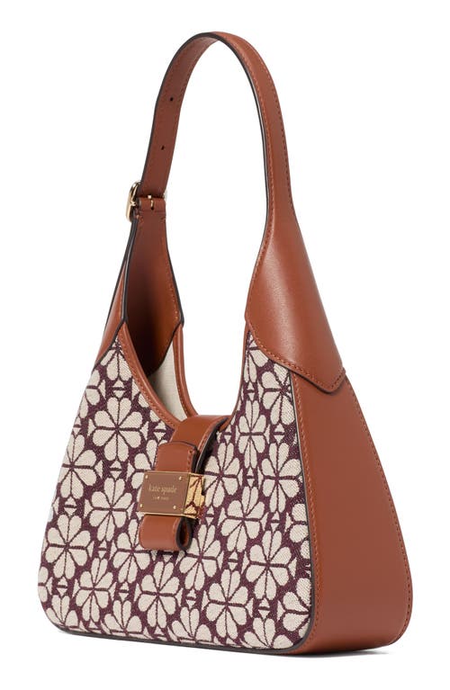 Kate Spade New York Spade Floral Jacquard Shoulder Bag In Burgundy Multi