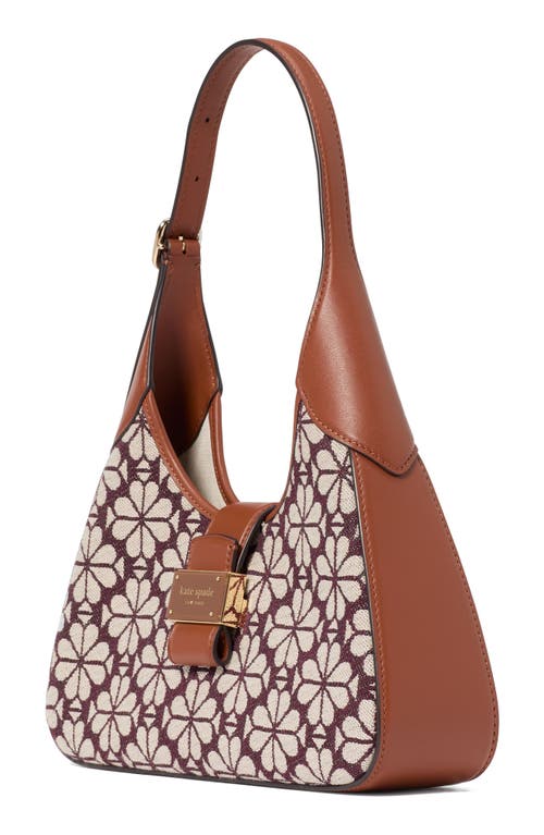 Shop Kate Spade New York Spade Floral Jacquard Shoulder Bag In Burgundy Multi