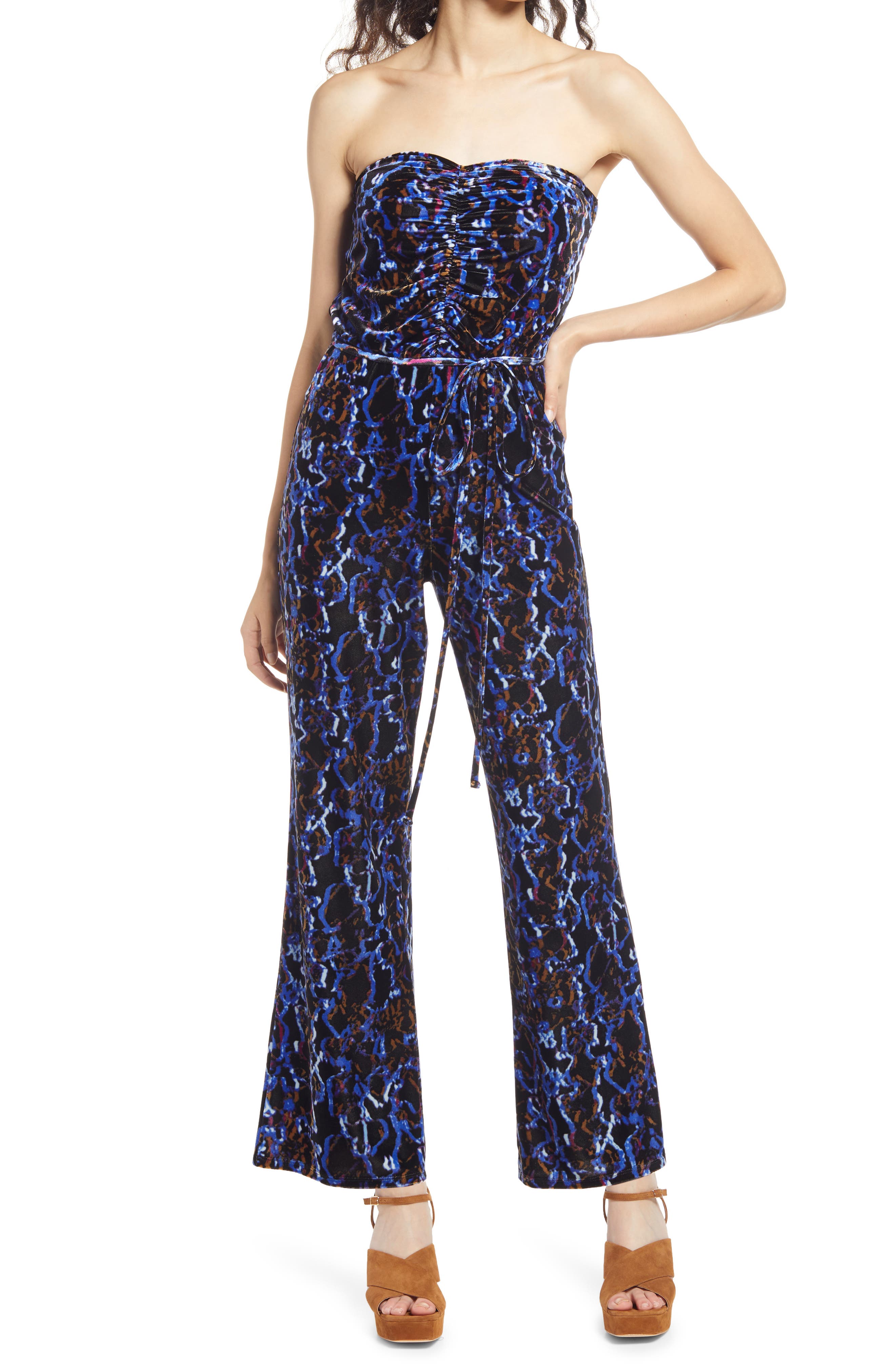 strapless pant jumpsuit